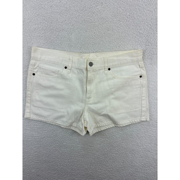 Uniqlo Denim Jean Shorts Womens 28 Lot 2 Blue White Casual Summer Stretch Cutoff - Picture 9 of 11